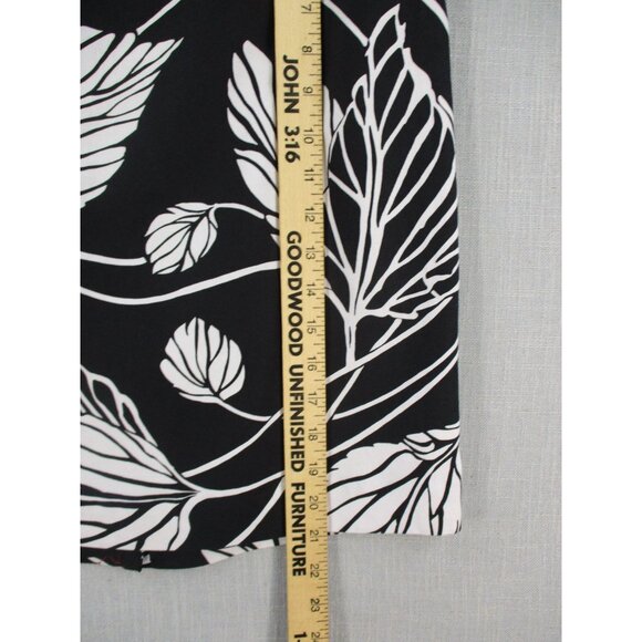 Ann Taylor Loft Womens Black & White Floral Print Skirt Size 8 - Picture 4 of 9